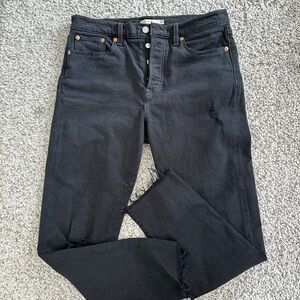 Levi’s Black Wedgie Jean with Frayed Hems